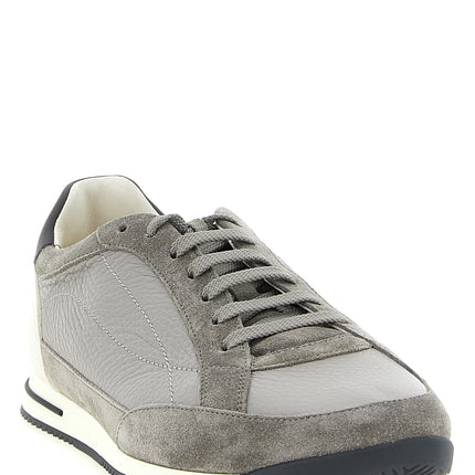 Brunello Cucinelli Gray Nubuc Leather Sneakers