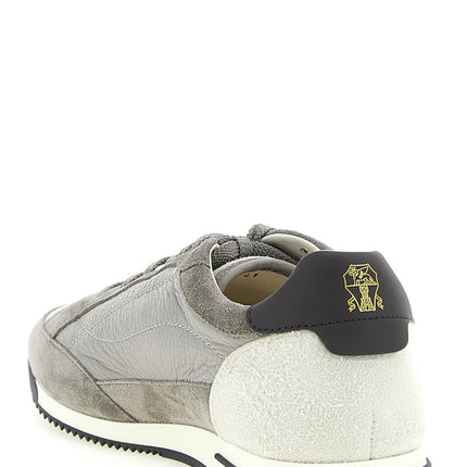 Brunello Cucinelli Gray Nubuc Leather Sneakers