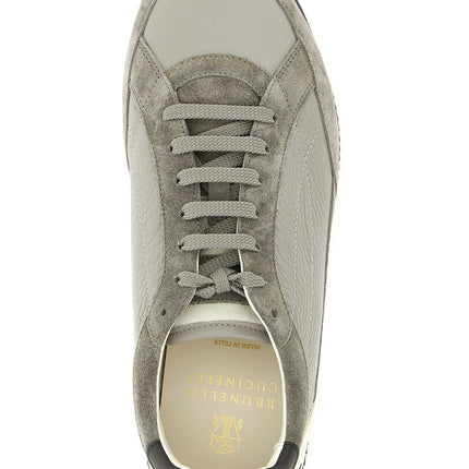 Brunello Cucinelli Gray Nubuc Leather Sneakers