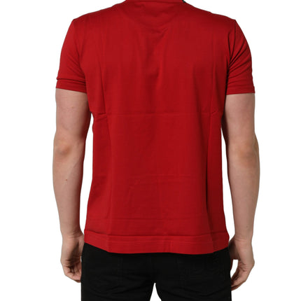 Dolce & Gabbana Red Goodluck 2023 Cotton Crew Neck T-shirt