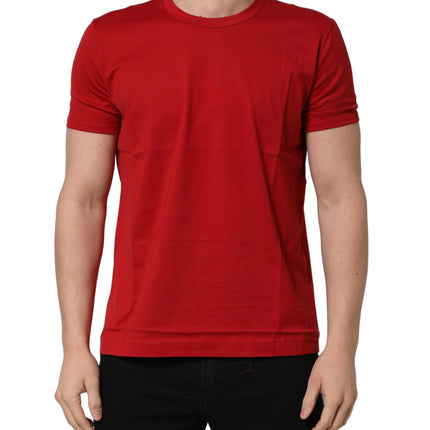 Dolce & Gabbana Red Goodluck 2023 Cotton Crew Neck T-shirt