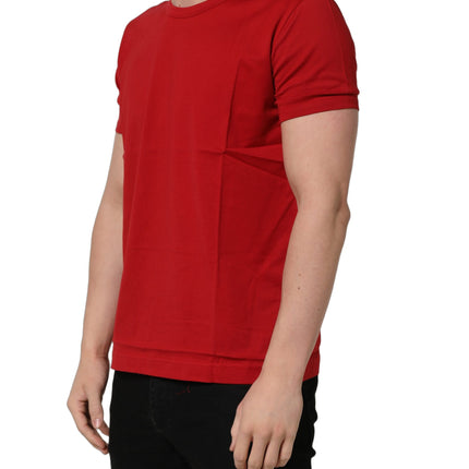 Dolce & Gabbana Red Goodluck 2023 Cotton Crew Neck T-shirt