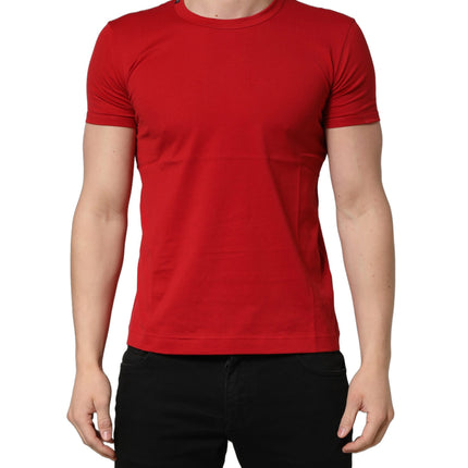 Dolce & Gabbana Red Goodluck 2023 Cotton Crew Neck T-shirt