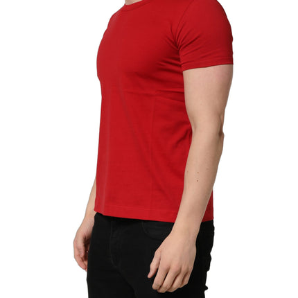 Dolce & Gabbana Red Goodluck 2023 Cotton Crew Neck T-shirt