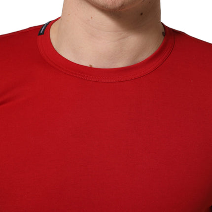 Dolce & Gabbana Red Goodluck 2023 Cotton Crew Neck T-shirt