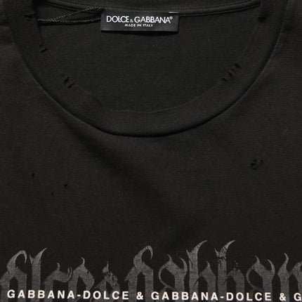 Dolce & Gabbana Black Tropical "IBIZA" Men Crew Neck T-shirt