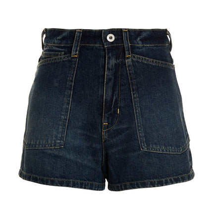 Kenzo Blue Cotton Bermuda Shorts