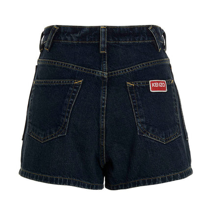 Kenzo Blue Cotton Bermuda Shorts