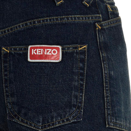 Kenzo Blue Cotton Bermuda Shorts