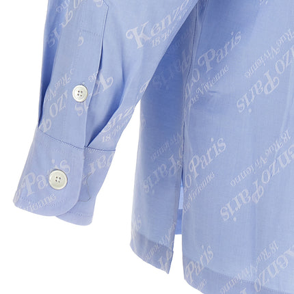 Kenzo Blue Cotton Blouse