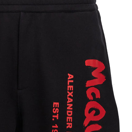 Alexander McQueen Black Cotton Bermuda Shorts