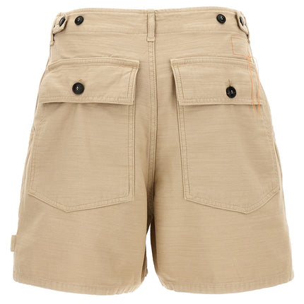 Fortela Beige Cotton Bermuda Shorts