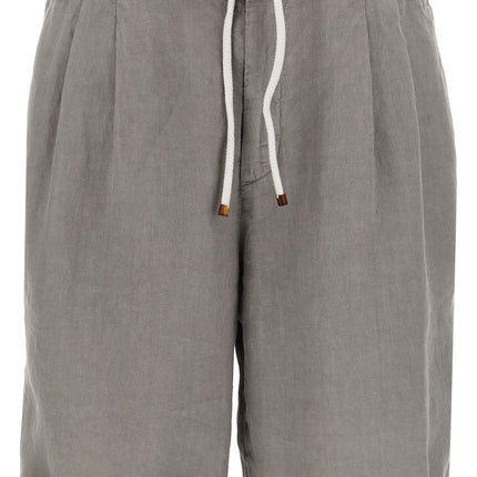 Brunello Cucinelli Gray Linen Bermuda Shorts