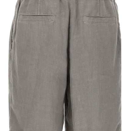 Brunello Cucinelli Gray Linen Bermuda Shorts