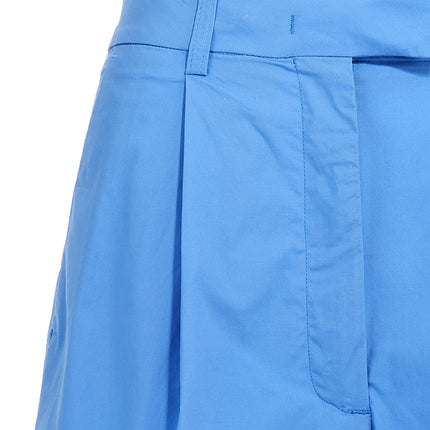 THELATEST Blue Cotton Bermuda Shorts