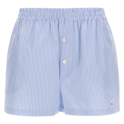 Moschino Blue Cotton Bermuda Shorts