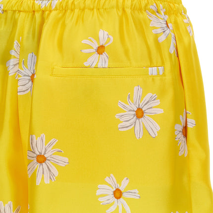Moschino Bicolor Silk Bermuda Shorts