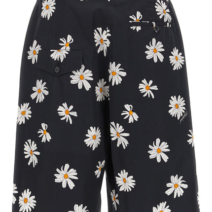 Moschino Black Cotton Bermuda Shorts