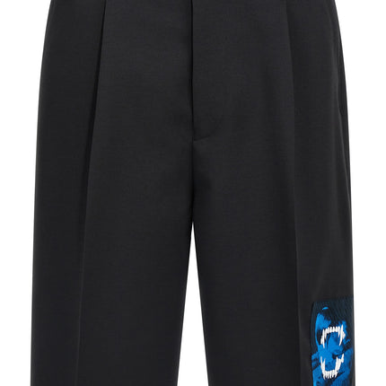 Undercover Black Polyester Bermuda Shorts
