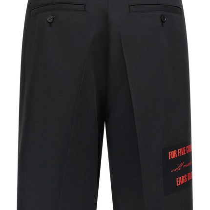 Undercover Black Polyester Bermuda Shorts