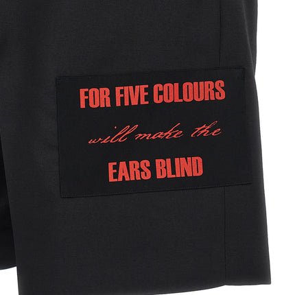 Undercover Black Polyester Bermuda Shorts