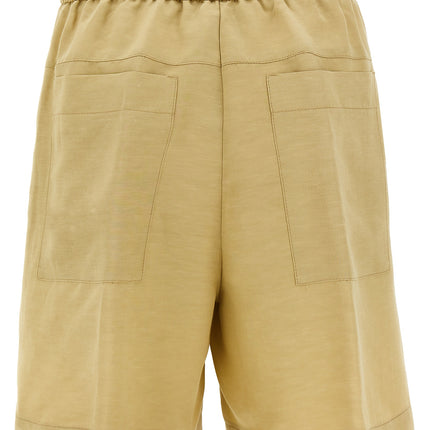 NUDE Beige Viscose Bermuda Shorts