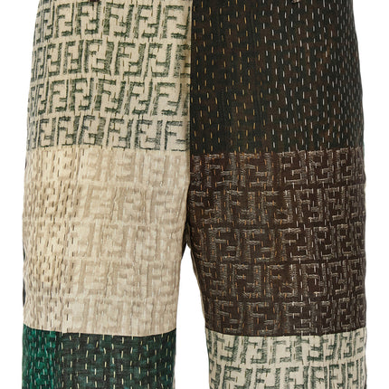 Fendi Multicolor Linen Bermuda Shorts