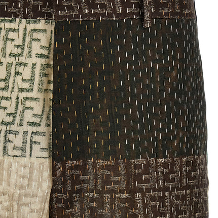 Fendi Multicolor Linen Bermuda Shorts