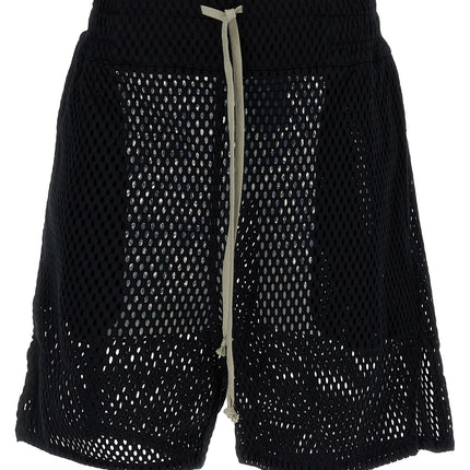 Rick Owens Black Cotton Bermuda Shorts