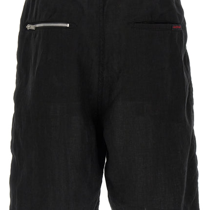 Undercover Black Linen Bermuda Shorts