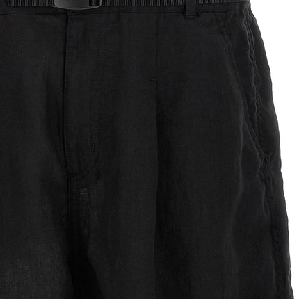 Undercover Black Linen Bermuda Shorts