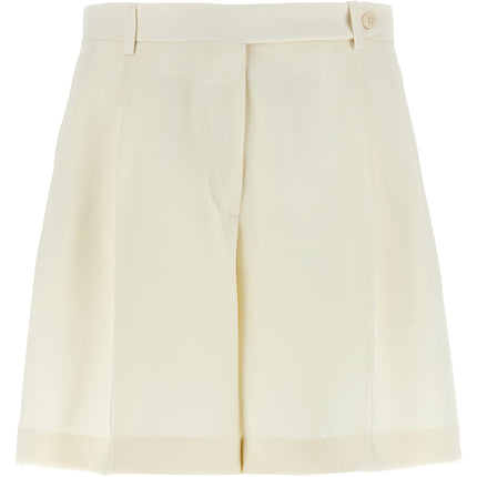 Brioni White Silk Bermuda Shorts