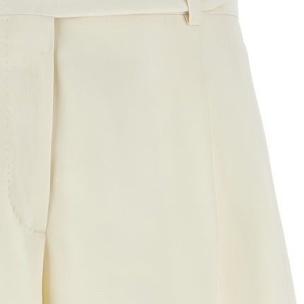 Brioni White Silk Bermuda Shorts