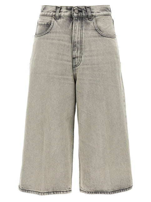 Haikure White Cotton Bermuda Shorts Haikure