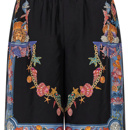 Versace Multicolor Silk Bermuda Shorts