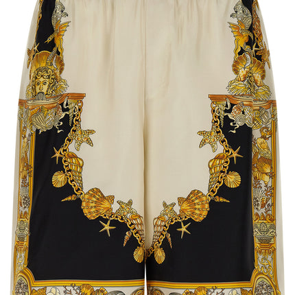 Versace Multicolor Silk Bermuda Shorts