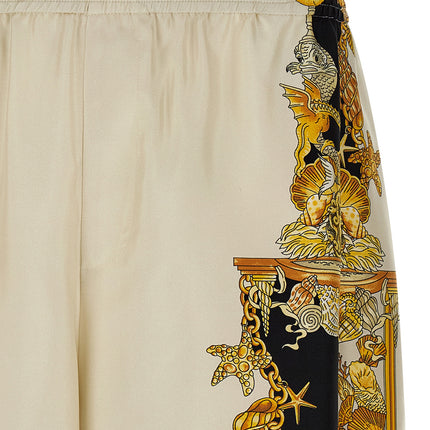 Versace Multicolor Silk Bermuda Shorts