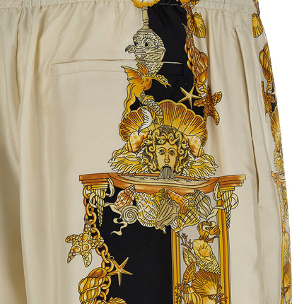Versace Multicolor Silk Bermuda Shorts