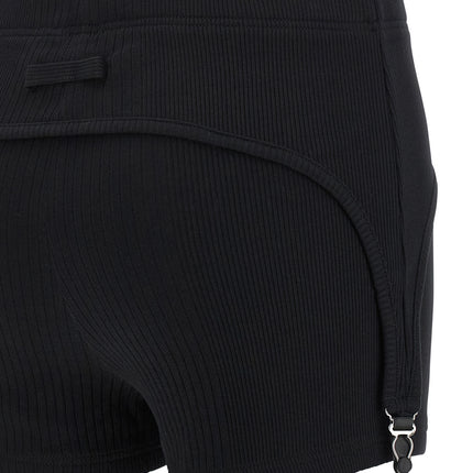 Jean Paul Gaultier Black Cotton Bermuda Shorts