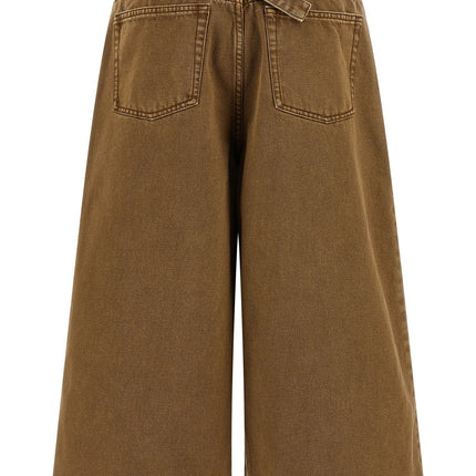Ami Paris Brown Cotton Bermuda Shorts