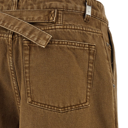 Ami Paris Brown Cotton Bermuda Shorts
