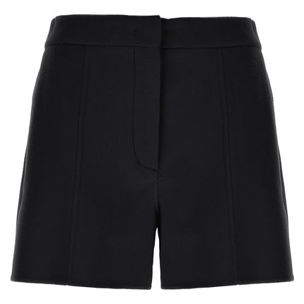 Sportmax Black Virgin Wool Bermuda Shorts