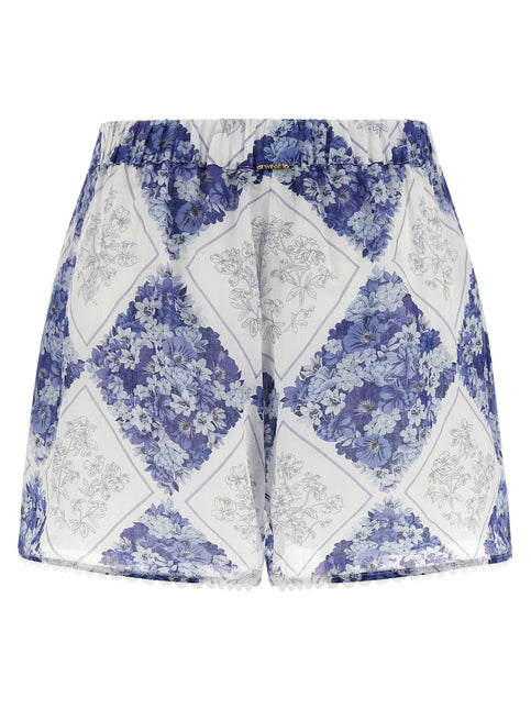 Twinset Blue Stingray Leather / Ray Skin Bermuda Shorts Twinset