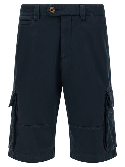 Brunello Cucinelli Blue Cotton Bermuda Shorts Brunello Cucinelli