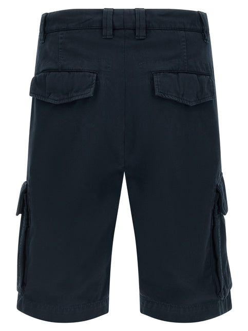 Brunello Cucinelli Blue Cotton Bermuda Shorts Brunello Cucinelli