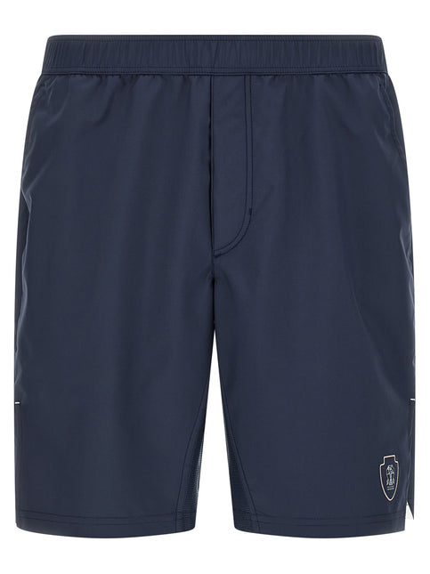 Brunello Cucinelli Blue Polyester Bermuda Shorts