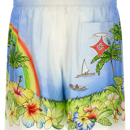 Casablanca Multicolor Silk Bermuda Shorts