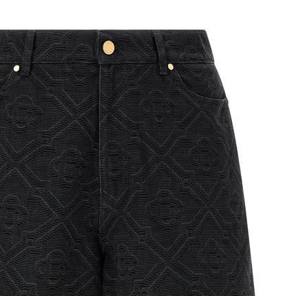Casablanca Black Cotton Bermuda Shorts