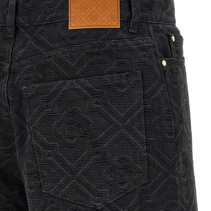 Casablanca Black Cotton Bermuda Shorts