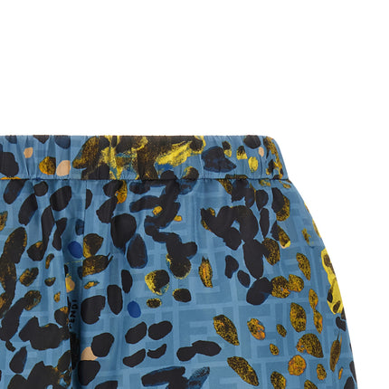 Fendi Blue Polyester Bermuda Shorts